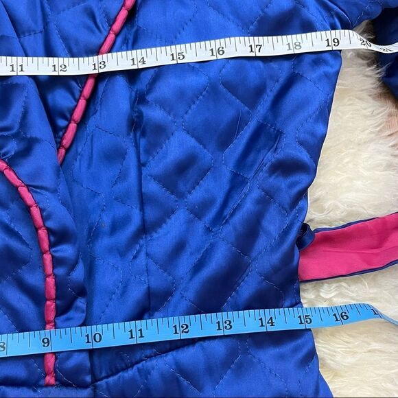 Vintage 1940’s/50’s ( remake?) Glamorous Quilted Satin Dressing Gown/Robe Small - Picture 9 of 11